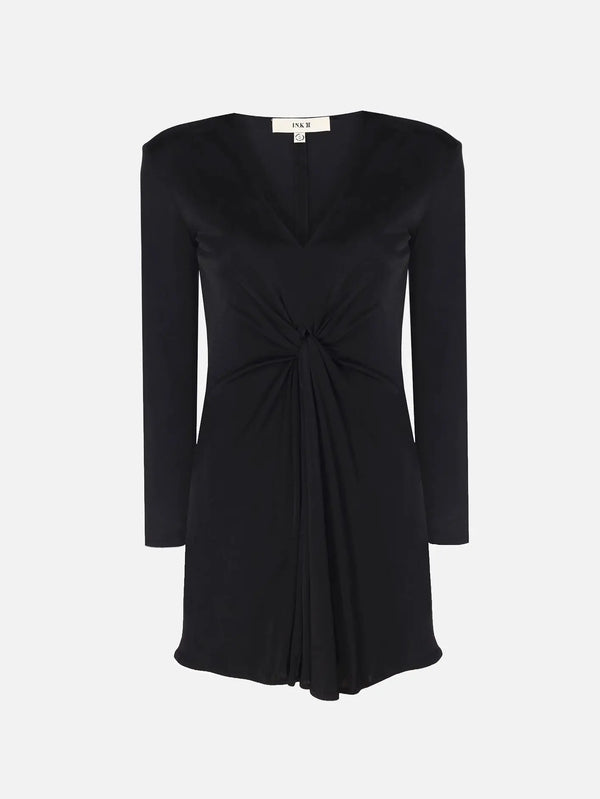 IN.K II Twist Knot Mini Dress - Black – siyah, önden görünüm