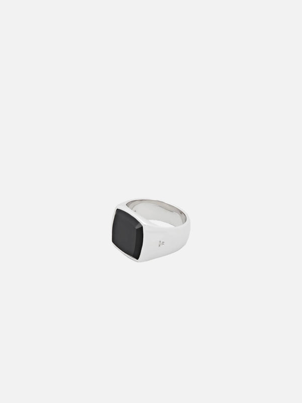TOM WOOD, Cushion Black Onyx Ring - Silver, YÜZÜK, shopi go'da!