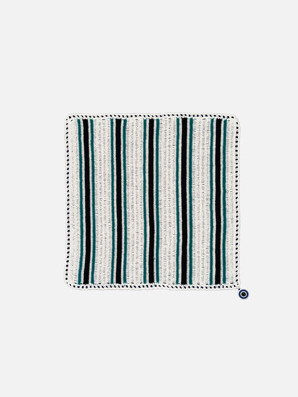OHM HANDMADE, Stripes - Cream/Green/Black, MASA ÖRTÜSÜ, shopi go'da!