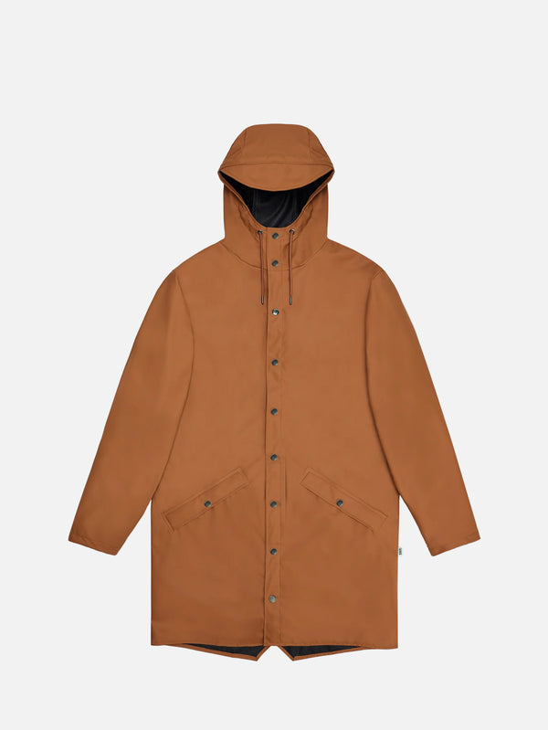 RAINS, Long Jacket W3 - Rust, YAĞMURLUK, shopi go'da!