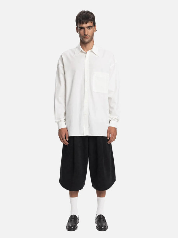 shopi go Midori Oversize Gömlek - Beyaz – beyaz, önden görünüm