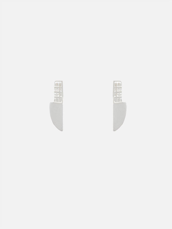 DIECI DITA, Silver Knife Earring - Silver, KÜPE, shopi go'da!