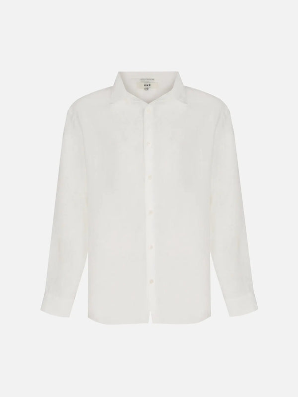 IN.K II Classic Relaxed Fit Blouse - White – beyaz, önden görünüm