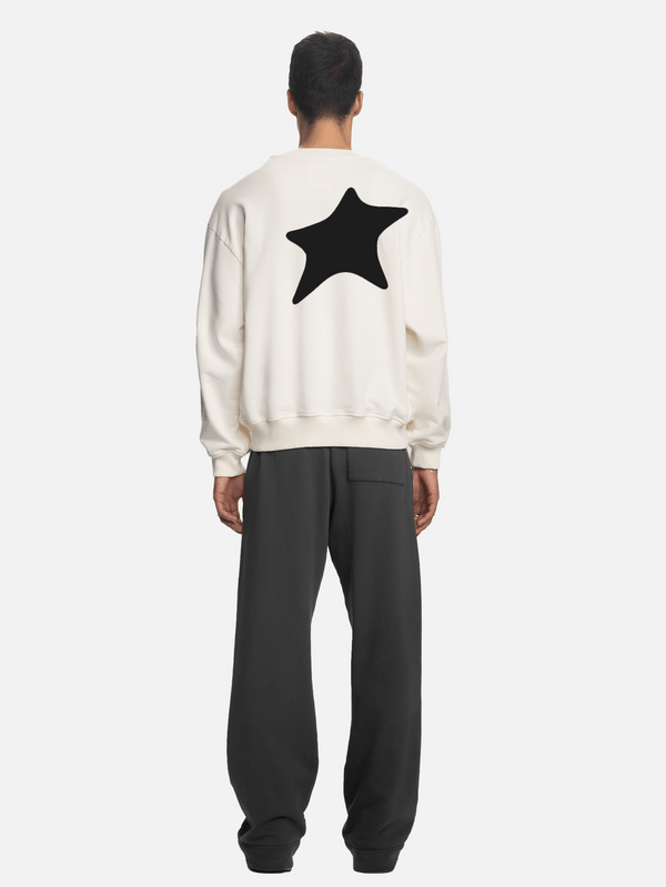 SHOPI GO, Yokote Basic Sweatshirt - Krem, SWEATSHIRT, shopi go'da!