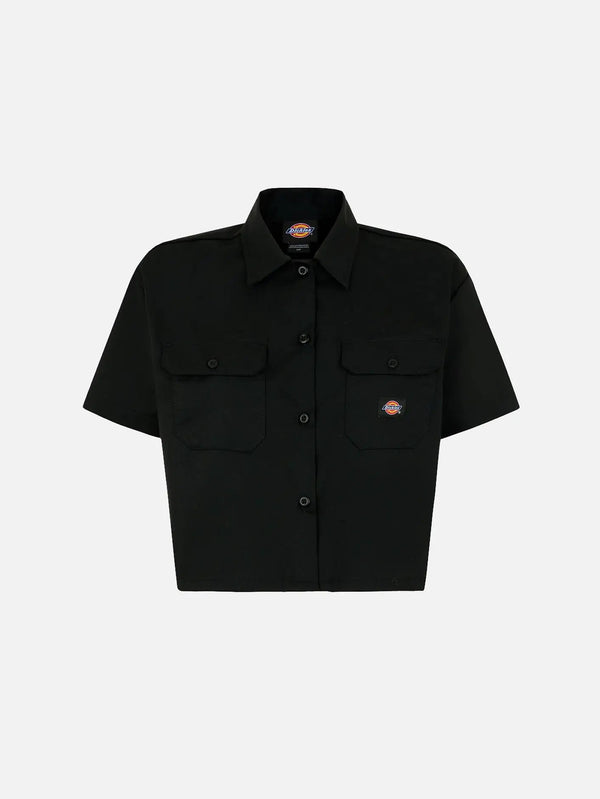 DICKIES SS Cropped Work Shirt W - Black - Uncategorized GÖMLEK