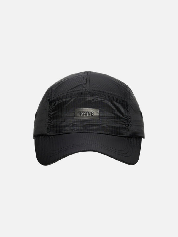 RAINS, 5 Panel Ripstop Cap - Black, ŞAPKA, shopi go'da!