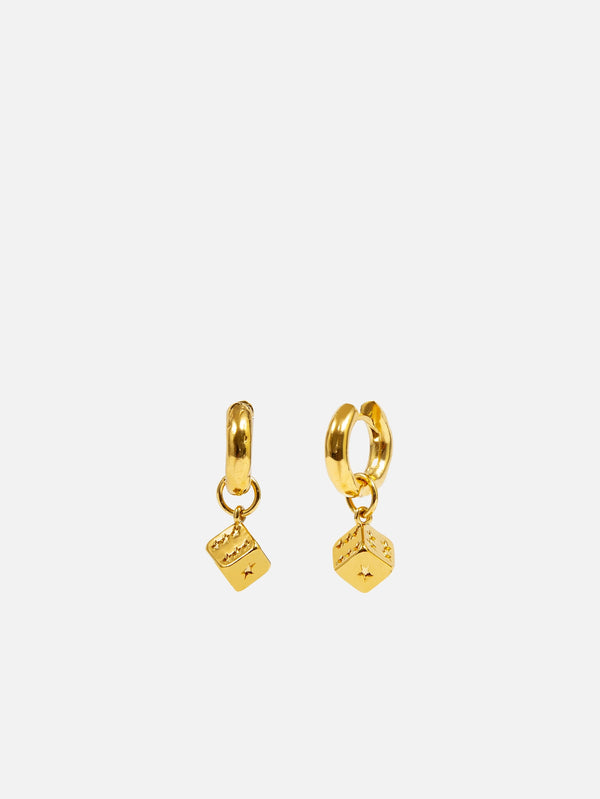 TWOJEYS, Dice Earrings - Gold, KÜPE, shopi go'da!