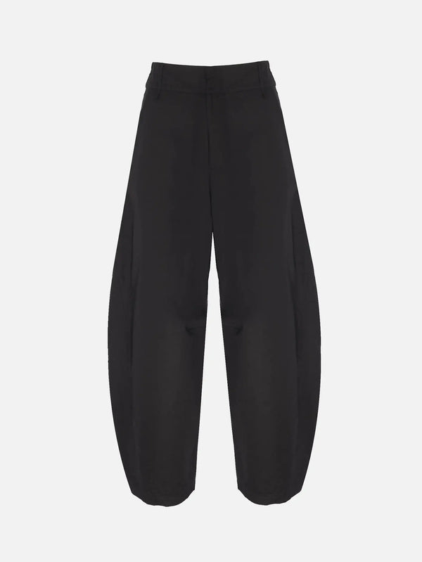 IN.K II Barrel Twill Womens Pant - Black – siyah, ön görünüm, geniş paça
