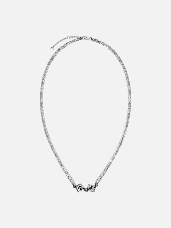 TWOJEYS, Dice Double Chain - Silver, KOLYE, shopi go'da!