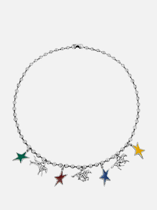 TWOJEYS, Horse & Stars Ball Chain - Silver, KOLYE, shopi go'da!