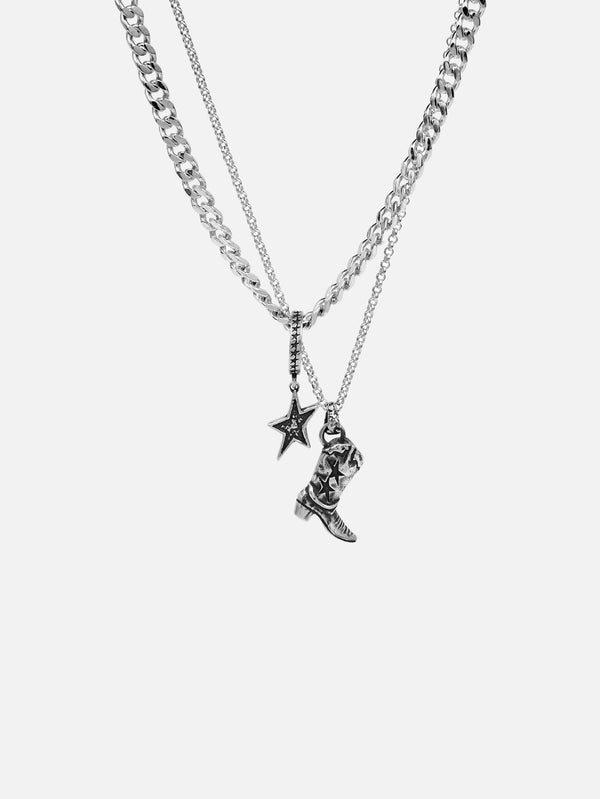 TWOJEYS, Boot Double Chain - Silver, KOLYE, shopi go'da!