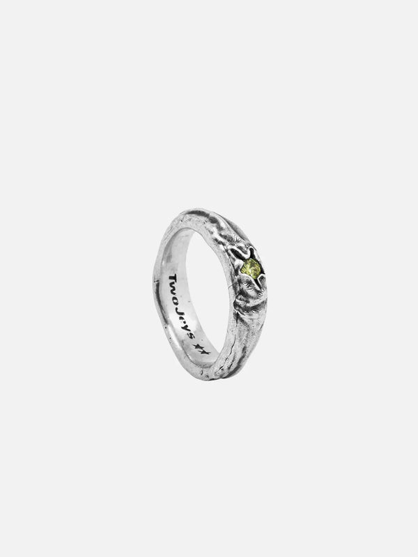 TWOJEYS Yellow Stone Ring - Silver - Uncategorized YÜZÜK