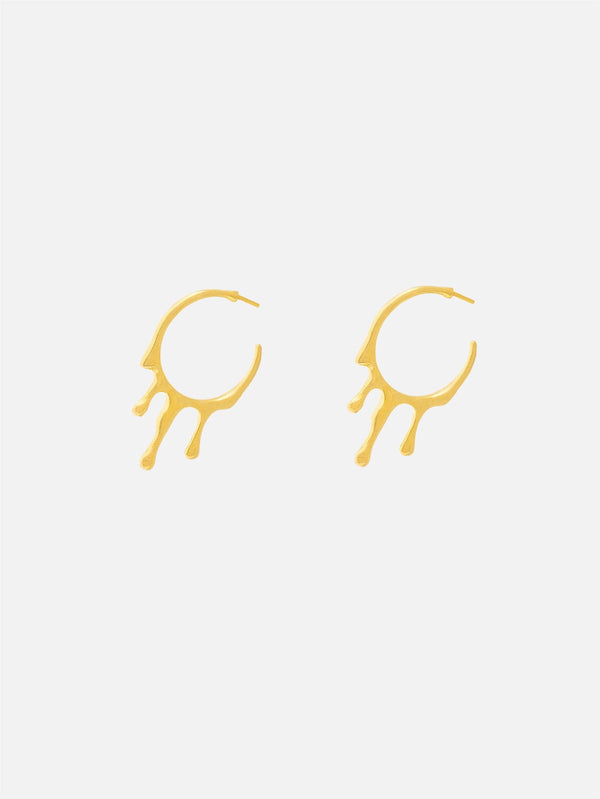DIECI DITA, Hard Drip Earring - Gold, KÜPE, shopi go'da!