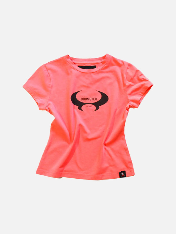 DOOMSTER Baby Tee - Pink - Uncategorized T-SHIRT