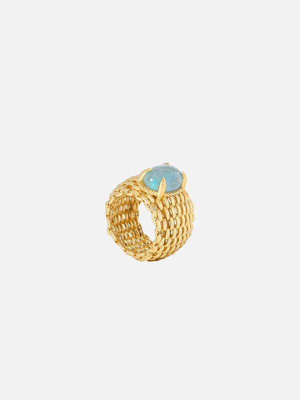 SIMI SENG, Bonded Aquamarine Ring, YÜZÜK, shopi go'da!