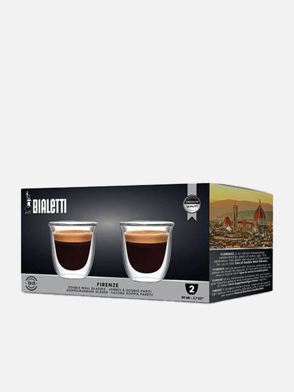 BIALETTI, Set 2'Li Çift Cam Bardak Seti Firenze 80 ML, BARDAK, shopi go'da!