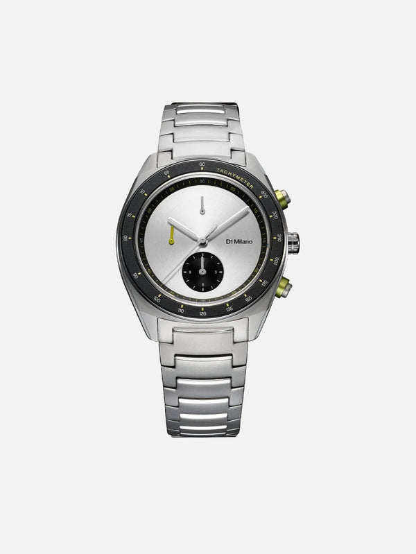 D1 MILANO, Essential White Chronograph, KOL SAATİ, shopi go'da!