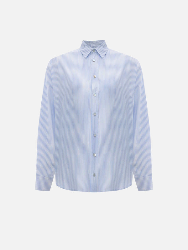 COME AS YOU ARE, Çift Pat Koton Gömlek - Mavi Beyaz Çizgili, GÖMLEK, shopi go'da!