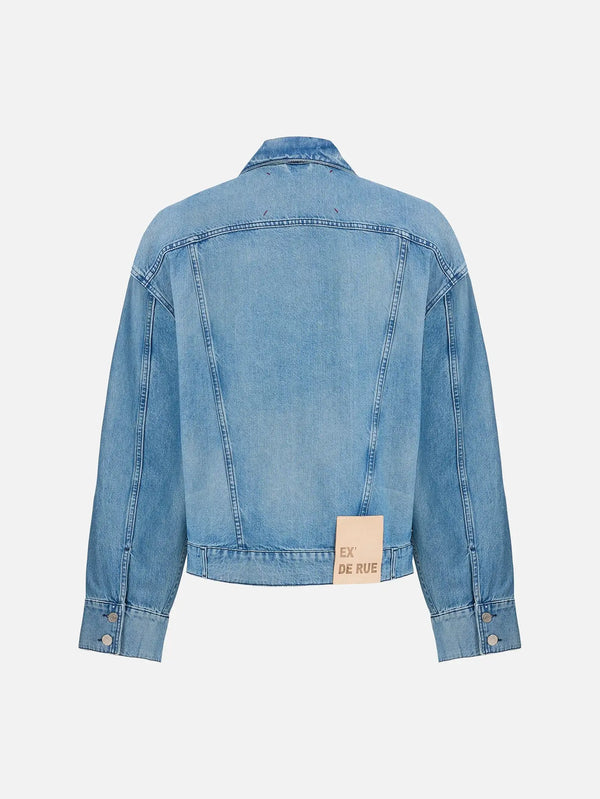 EX DE RUE Classic Tinted Jacket I – açık mavi denim, arka görünüm