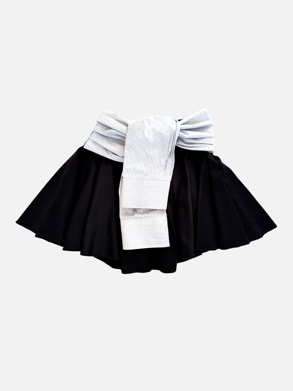 Black Shirt Detailed Skirt