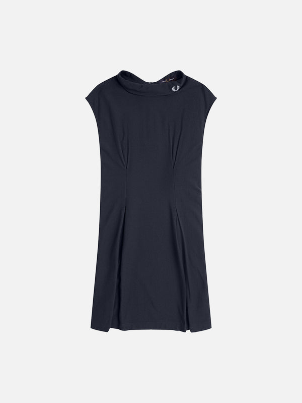 FRED PERRY, Sleeveless Crepe Dress - Black, ELBİSE, shopi go'da!