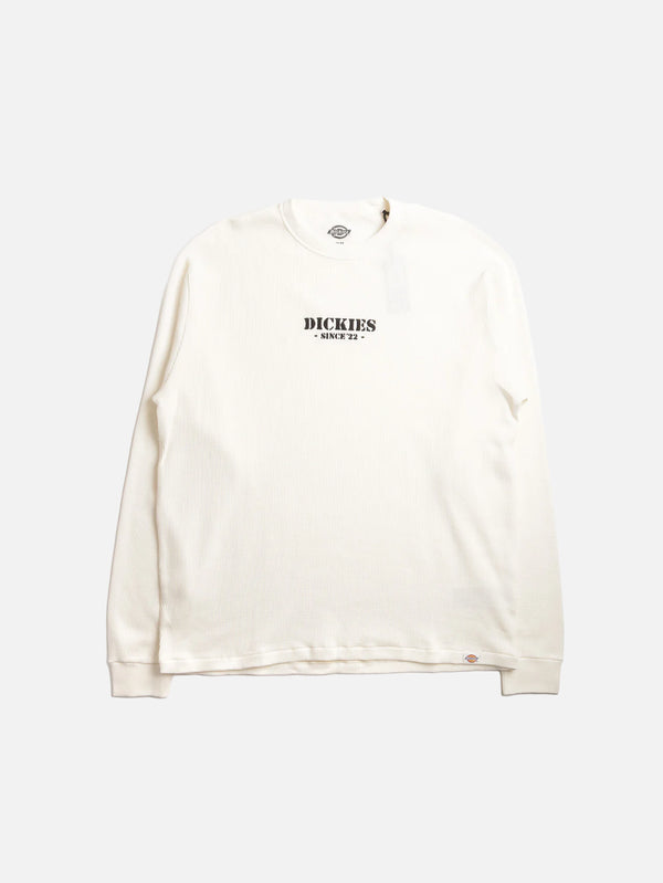 DICKIES, Waffle LS Tee - Egret, T-SHIRT, shopi go'da!