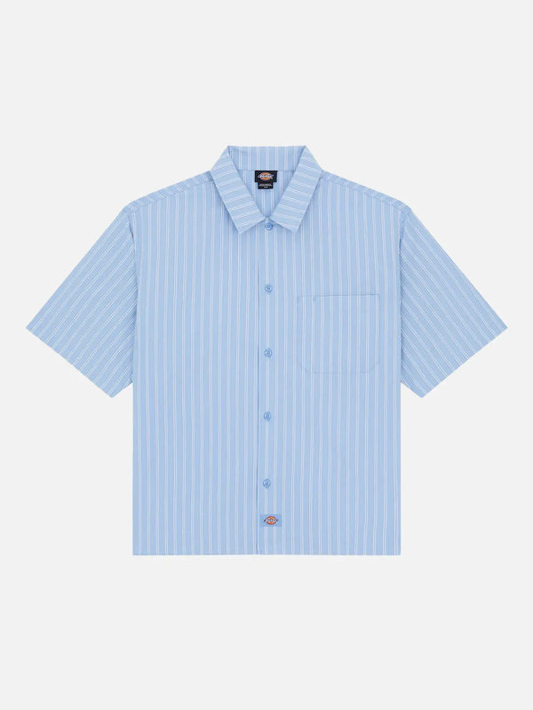DICKIES Venedocia Stripe Shirt SS - Endless Sky - Uncategorized GÖMLEK