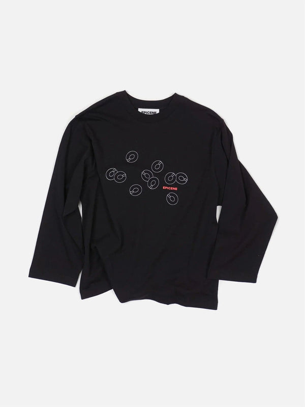 EPICENE, Donut Long Sleeve T-Shirt - Black, T-SHIRT, shopi go'da!