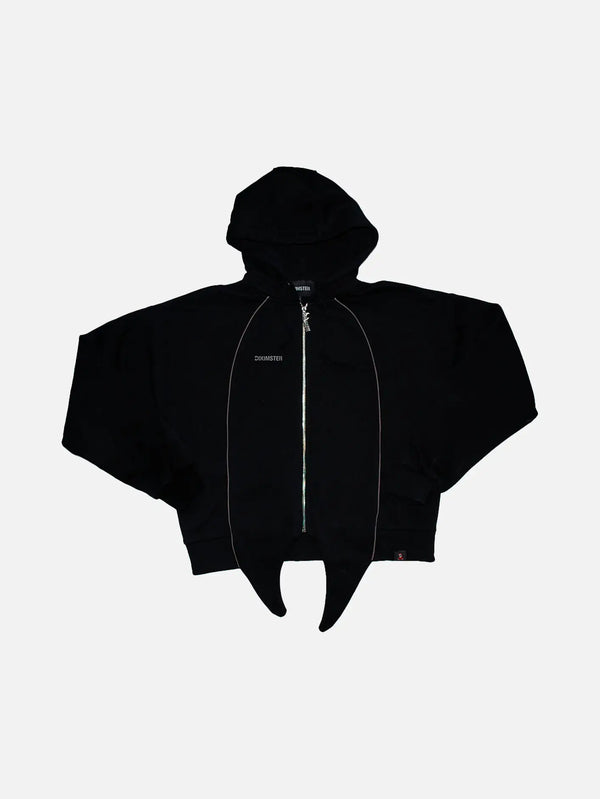 DOOMSTER Doom Hoodie Zip Up - Black - HIRKA