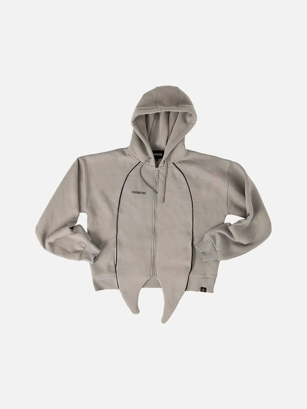 DOOMSTER Doom Hoodie Zip Up - Gray - HIRKA