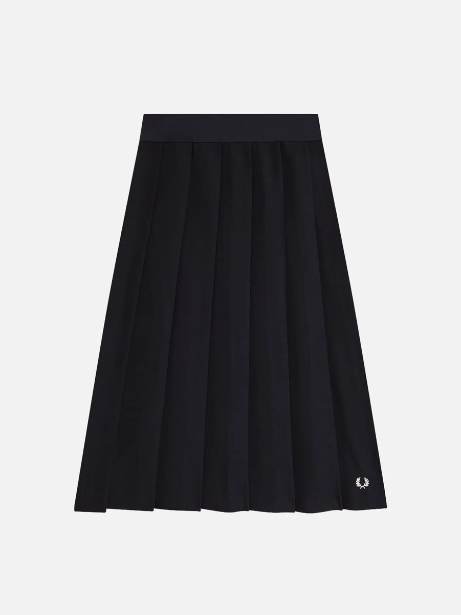 Pleated Midi Skirt - Black