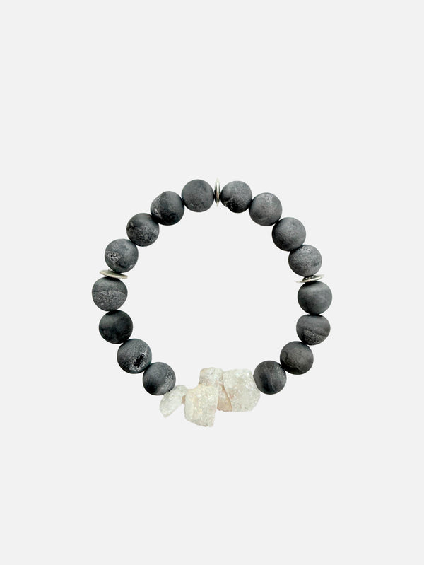 L'ATELIER DES PERLES, Écorin Druzy Akik Taşlı Gümüş Bileklik, BİLEKLİK, shopi go'da!