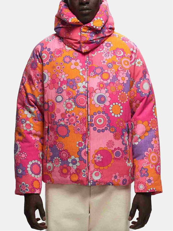 ERL, Hooded Snowboard Down Jacket - Pink, MONT, shopi go'da!