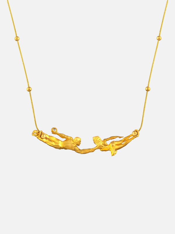 PIA YULI SAN FRANCISCO, Falling Into You Necklace - Gold, KOLYE, shopi go'da!