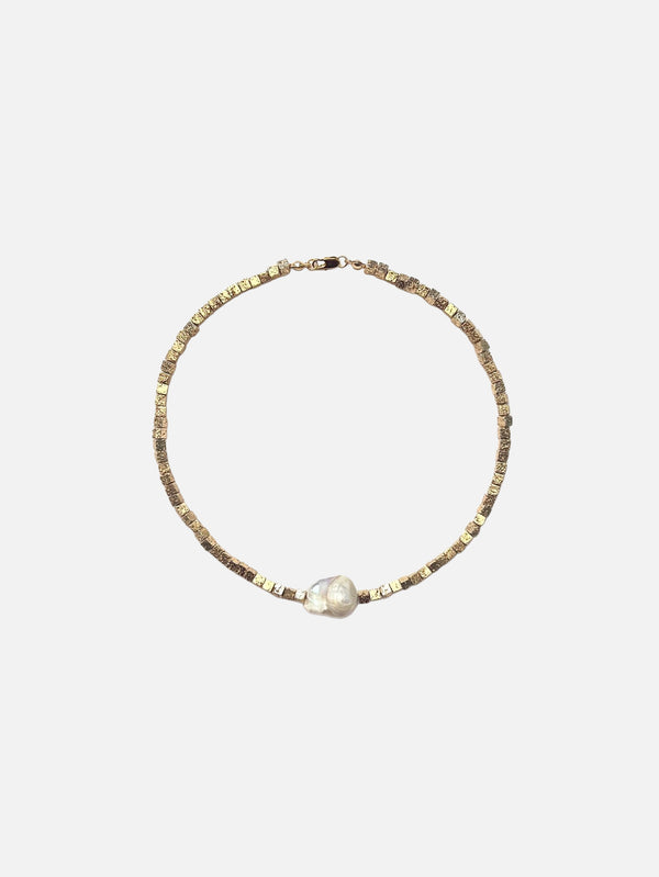 L'ATELIER DES PERLES, Féte Doğal Lav Taşlı Barok İncili Kolye, KOLYE, shopi go'da!