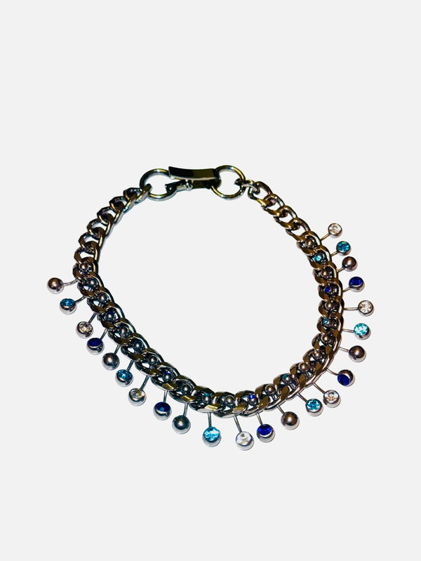 STUDIO NOID, Godival Necklace - Silver/Blue, KOLYE, shopi go'da!