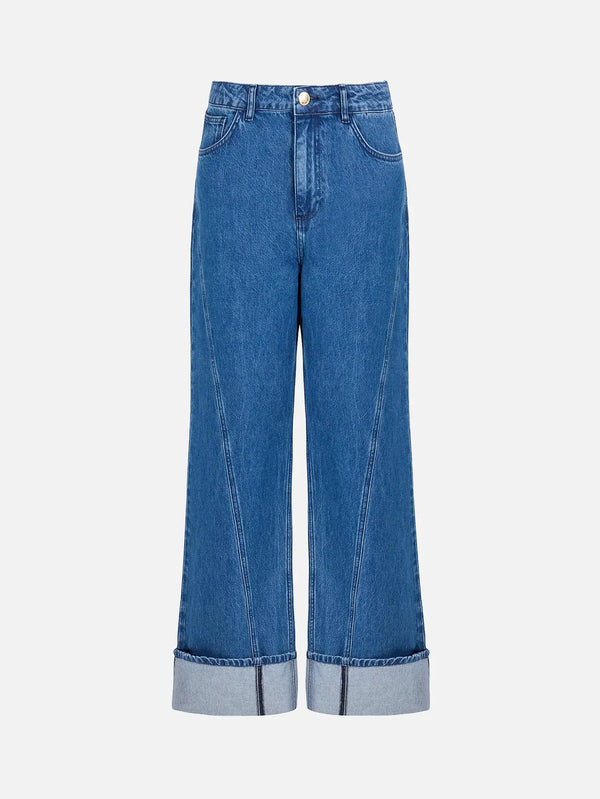 EX DE RUE Haze Kimono Blue Denim Jean I W – Blue Denim, önden görünüm