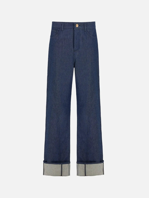 EX DE RUE Haze Kimono Blue Denim Jean II W – blue denim, önden görünüm