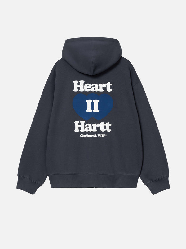 CARHARTT WIP, Hooded Heart II Hartt Sweat Jacket - Blue, HIRKA, shopi go'da!