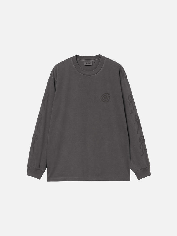 CARHARTT WIP, L/S Terrestrial T-Shirt - Black, T-SHIRT, shopi go'da!
