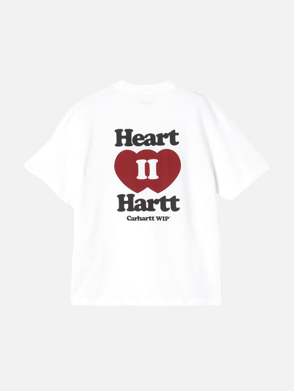 CARHARTT WIP, W' S/S Heart II Hartt T-Shirt - White, T-SHIRT, shopi go'da!