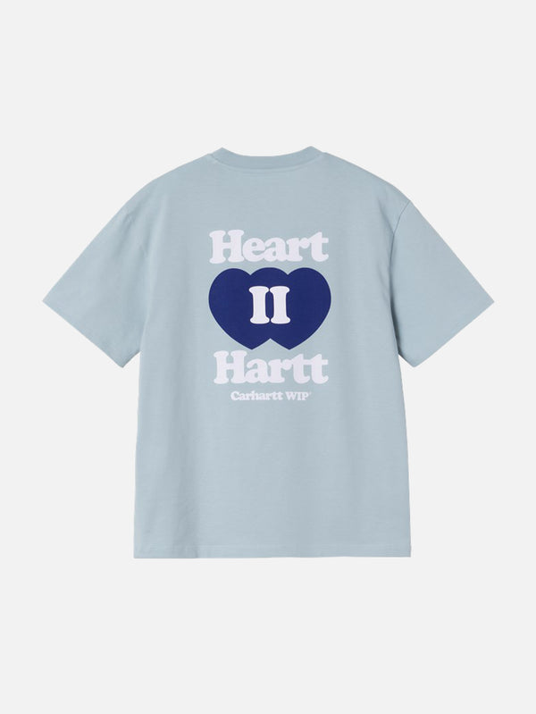 CARHARTT WIP, W' S/S Heart II Hartt T-Shirt - Blue Fog, T-SHIRT, shopi go'da!