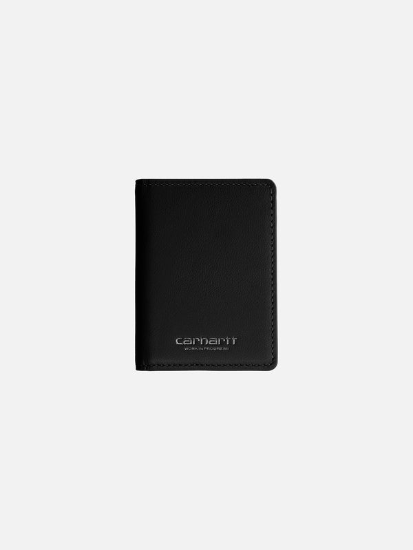 CARHARTT WIP - CÜZDAN - Vegas Fold Cardholder - Black/Silver - shopi go'da!.