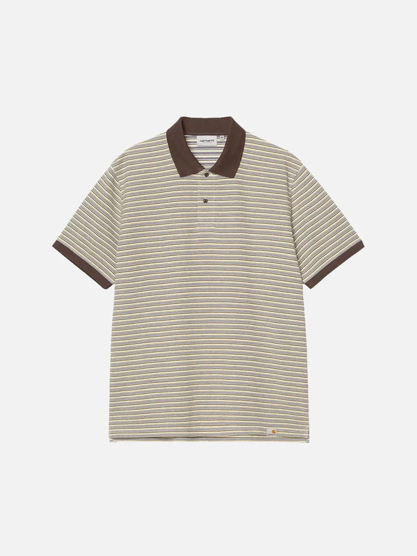 CARHARTT WIP S/S Dion Polo - Dion Stripe Wax - Uncategorized T-SHIRT