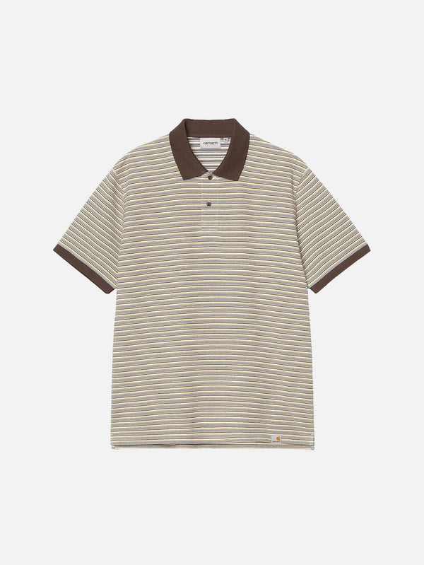 CARHARTT WIP, S/S Dion Polo - Dion Stripe Wax, T-SHIRT, shopi go'da!