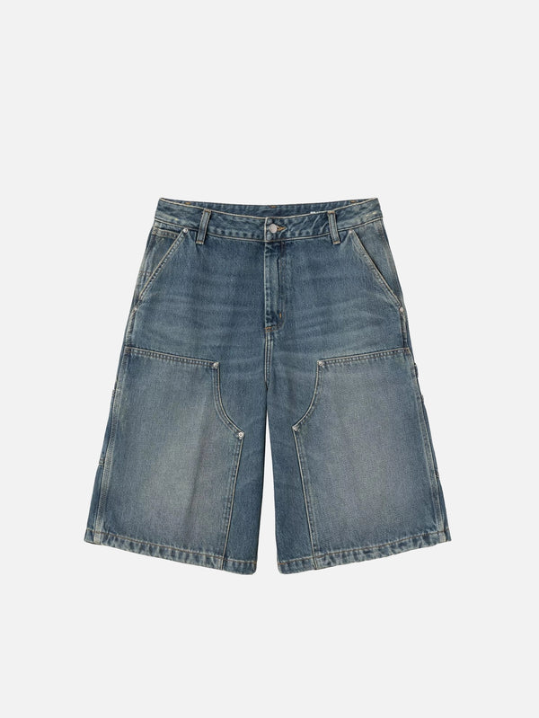 CARHARTT WIP, W' Nixon Double Knee Short - Blue Grind Wash, ŞORT, shopi go'da!