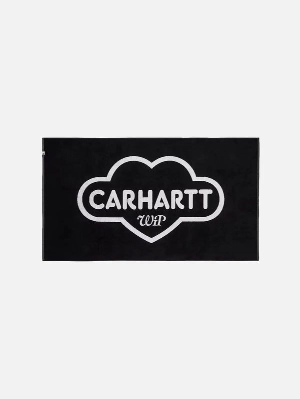 CARHARTT WIP Cloud Heart Towel - Black/White - Uncategorized PLAJ HAVLUSU