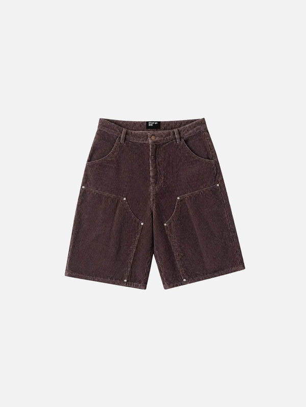 SHOPI GO Karasuma Corduroy Shorts - Brown - Uncategorized ŞORT