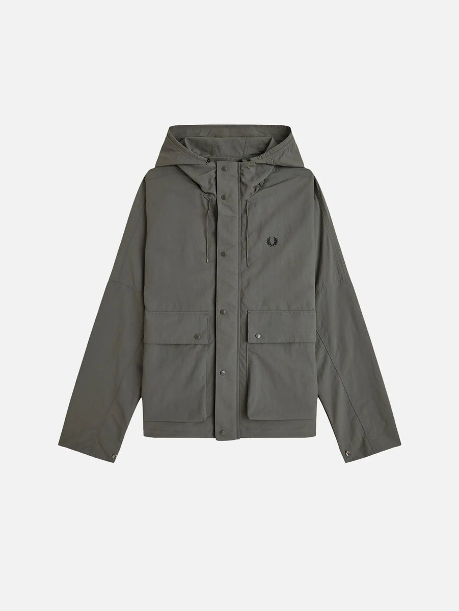 Cropped Ripstop Parka - Field Green