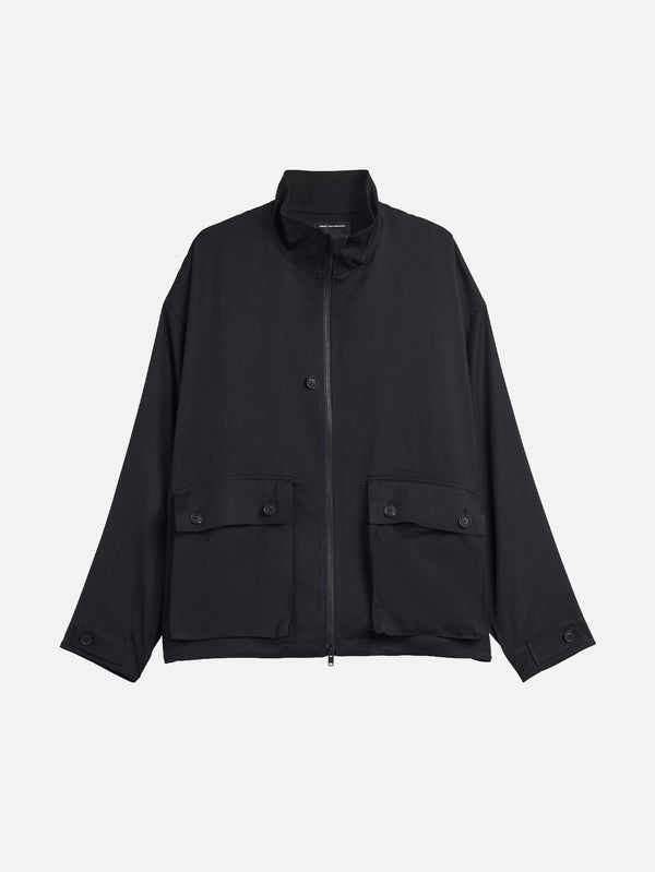 Y-3, Y-3 Rayon Twill Zip Top